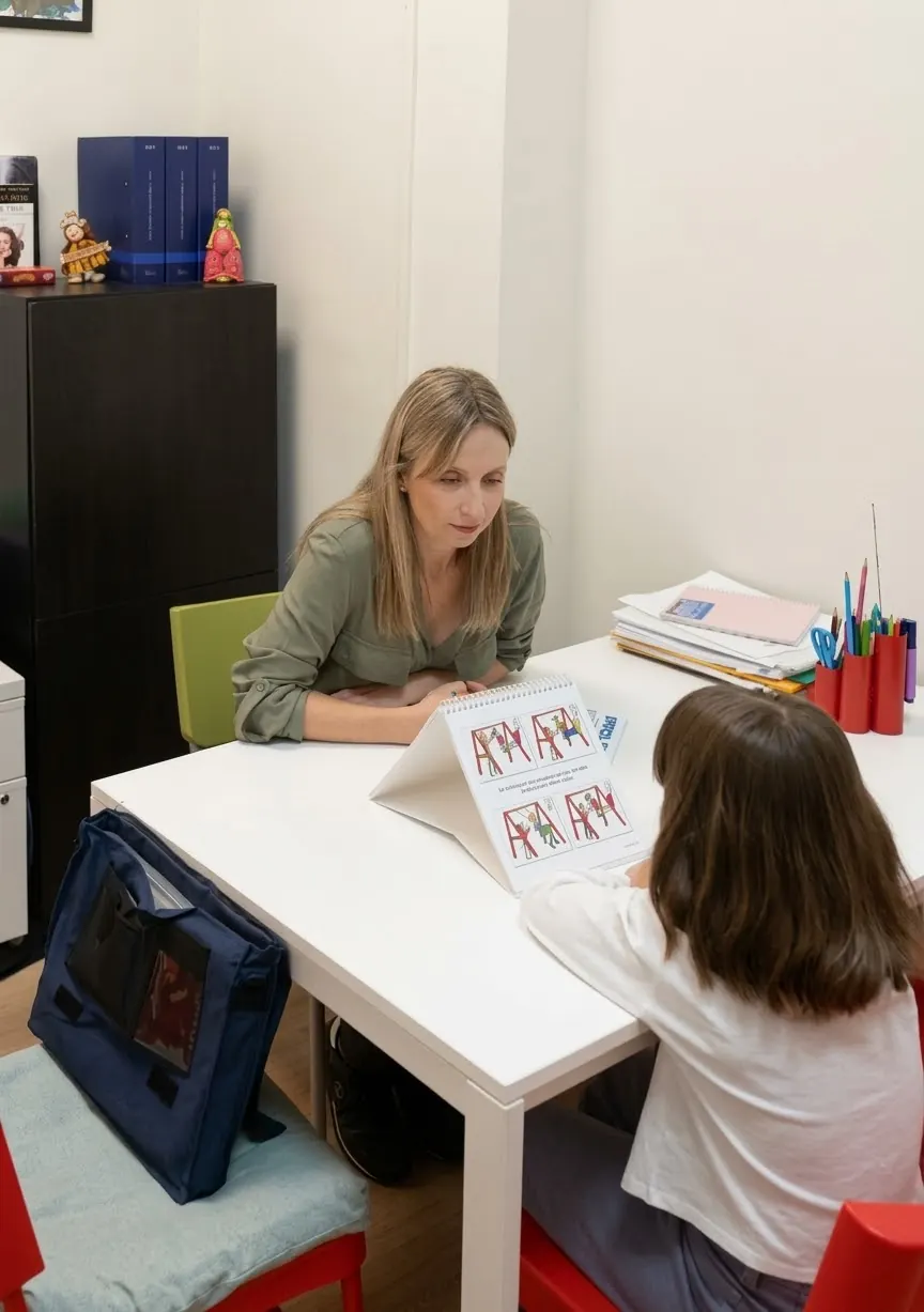 Sesión de trabajo con material de lectura